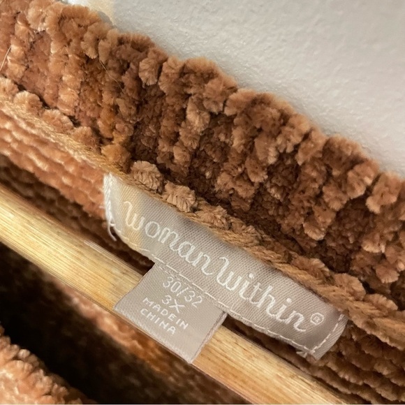 Chenille Amber Super Soft Oversized Slouchy Knit Crewneck Sweater Top - Picture 6 of 7